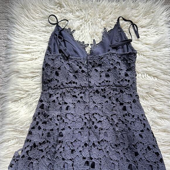 Astr The Label Lace A-Line Midi Dress Navy - Picture 12 of 12